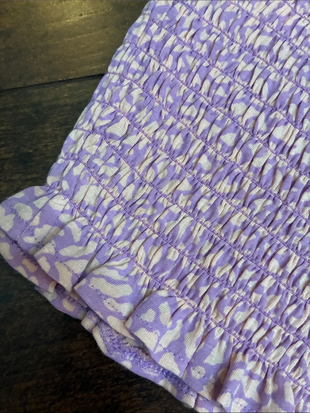 Billabong Lavender Pink Smocked Puff Sleeve Crop Top Vintage - Picture 8 of 8